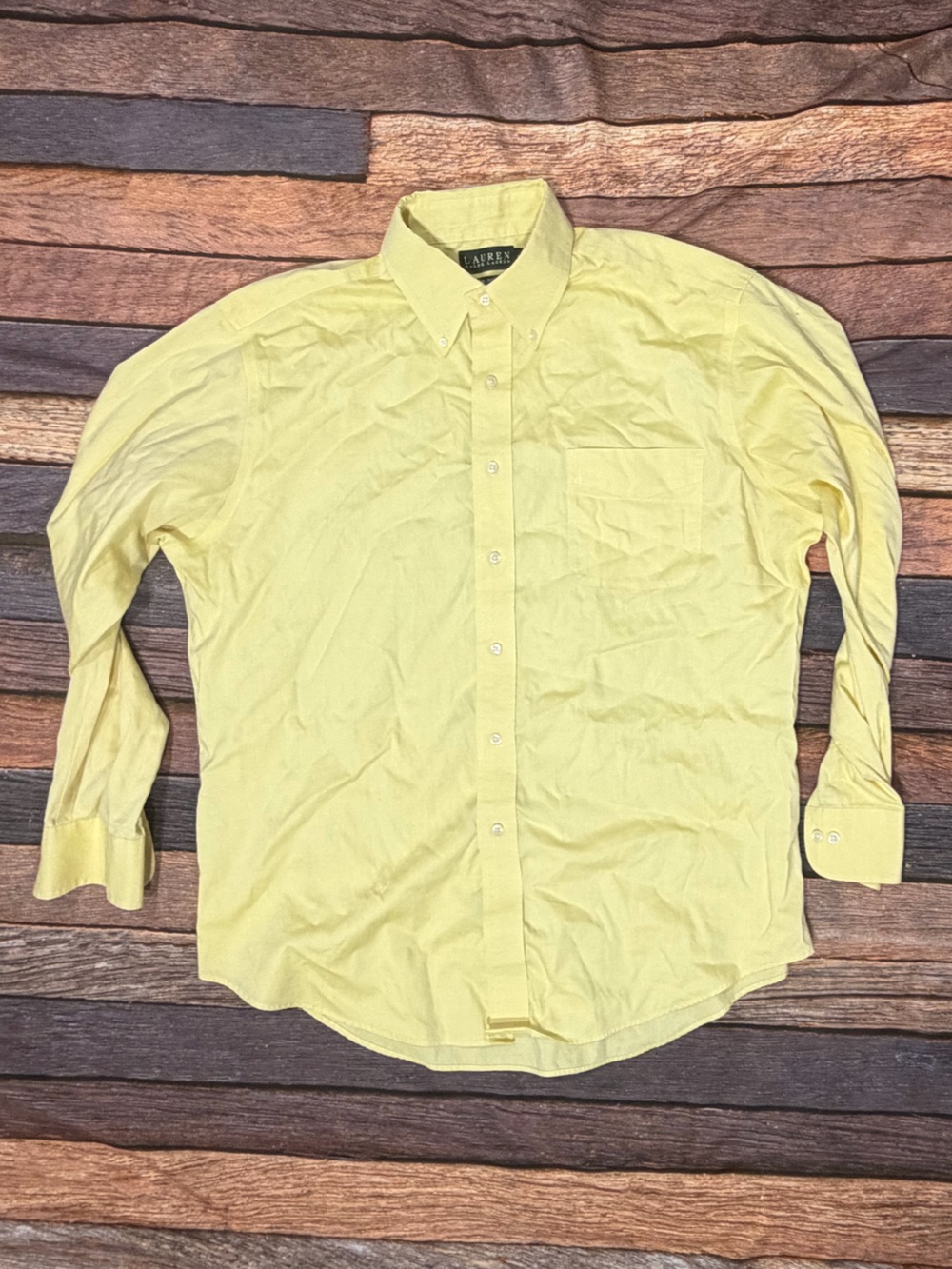 Polo Ralph Lauren Yellow Button Down Men's Shirt Preppy Professional
